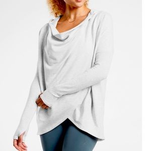 ATHLETA Purana Wrap Sweatshirt in Heather Gray - Size Small NWOT